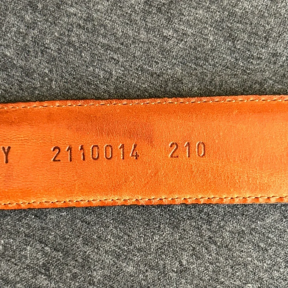 Polo Ralph Lauren Leather Belt Men's Size 38 Brown Made in Italy Silver Buckle